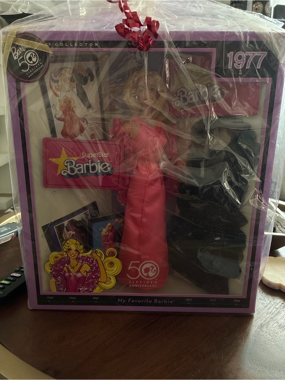 SuperStar Barbie 1977 Reproduction Doll - Pink Gown 50 year anniversary